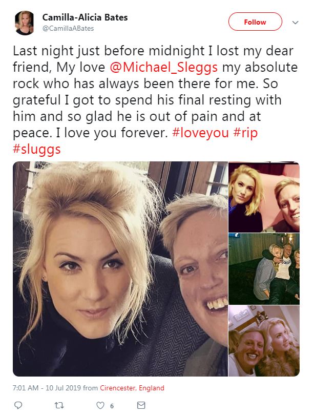  Michael's friend Camilla-Alicia Bates also tweeted about his sad passing