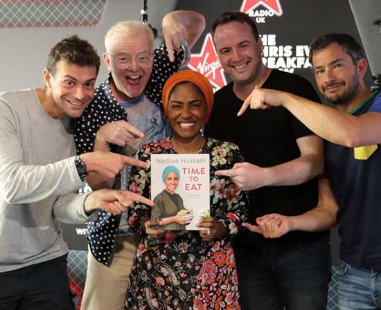  Nadiya appeared on Chris Evans' Virgin Radio Breakfast Show this morning