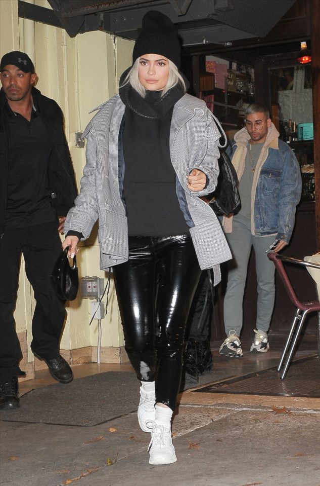  Kylie likes to wear over-sized sporty clothes while she is out and about exploring the city