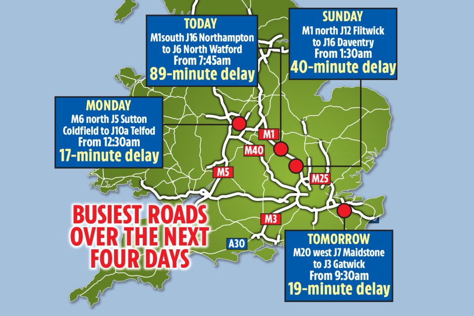 Huge delays on your road travel this weekend as school holidays begin