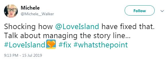  Fans felt Love Island had 'fixed' for Michael to stay