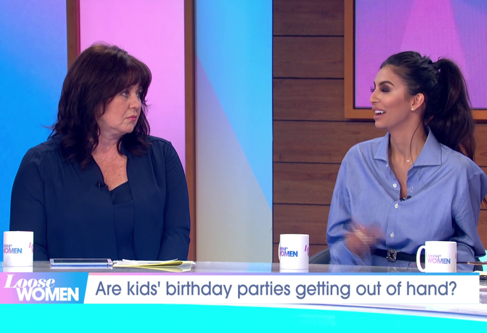 She explained herself to an unimpressed-looking Coleen Nolan