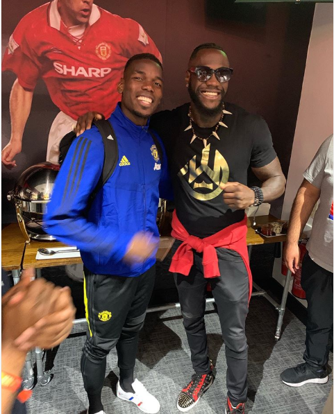  Paul Pogba and Deontay Wilder looked chummy as they posed for a photo