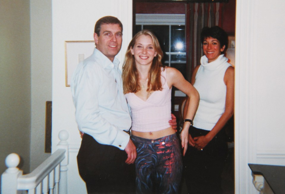  The girl is wearing the same style of clothing worn by Virginia Roberts in her infamous picture with Prince Andrew - who she claimed had sex with her, which he denies