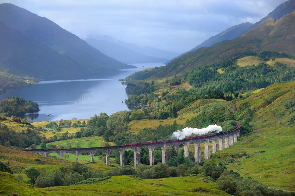  The loch can be seen here opposite the viaduct that was also made famous by Harry Potter