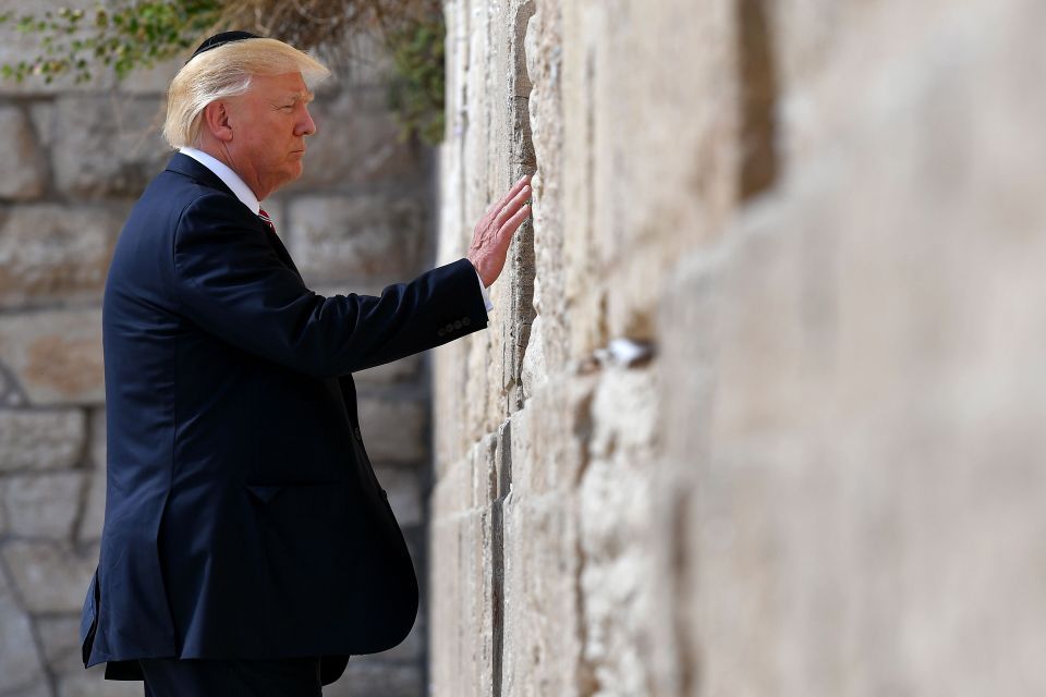 In 2017, Trump became the first sitting US president to visit the Western Wall, one of the holiest sites in Judaism