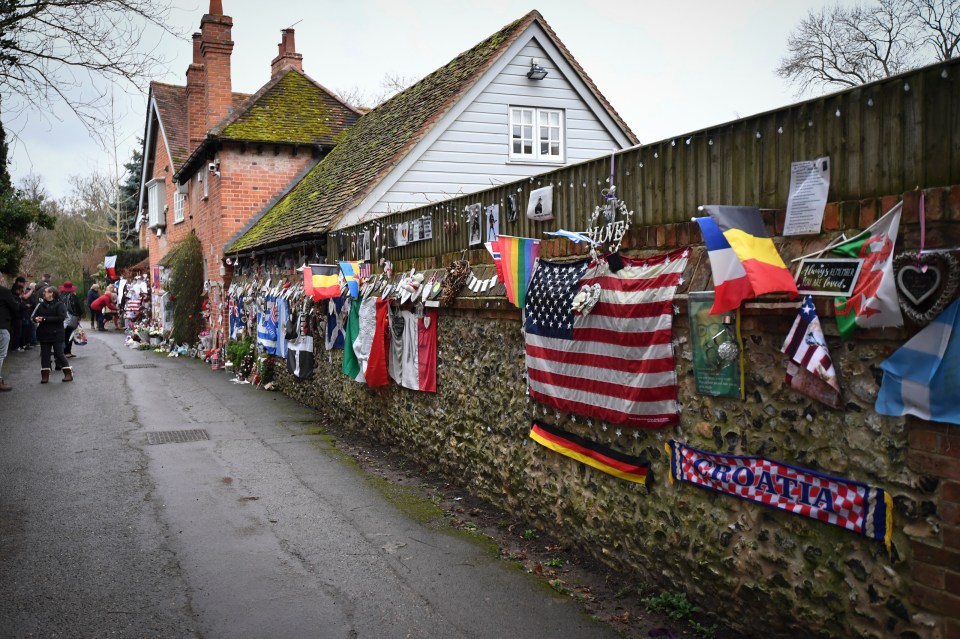  Fans were asked by the Wham! singer's family not to leave tributes outside his Goring home