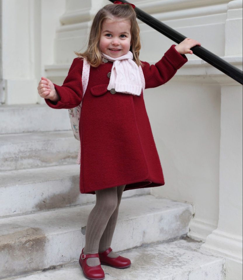  Official photographs were released of Princess Charlotte's first day of nursery