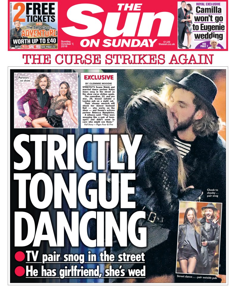 The snog overshadowed last year’s Strictly Come Dancing