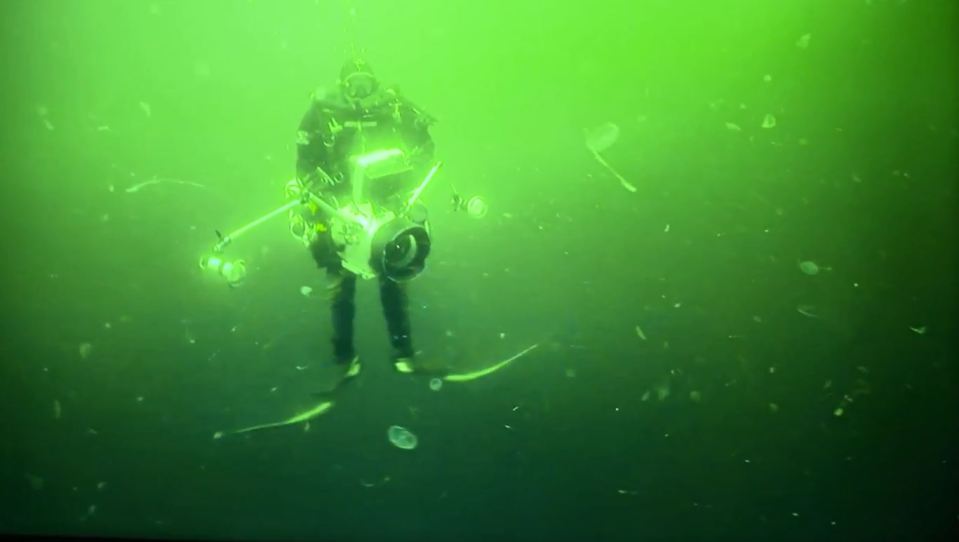  A diver photographing one of the wrecks - some of which date back to the Ottoman and Byzantine empires