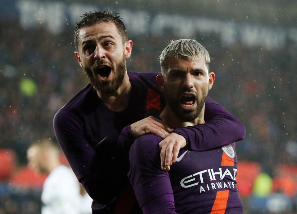  Bernardo Silva and Sergio Aguero have been left out of Man City's opening game against West Ham