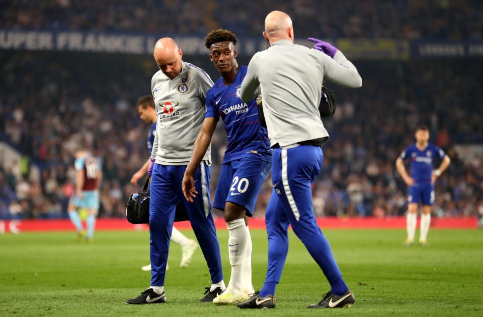 England winer Callum Hudson-Odoi has been out since injuring his Achilles against Burnley on April 22