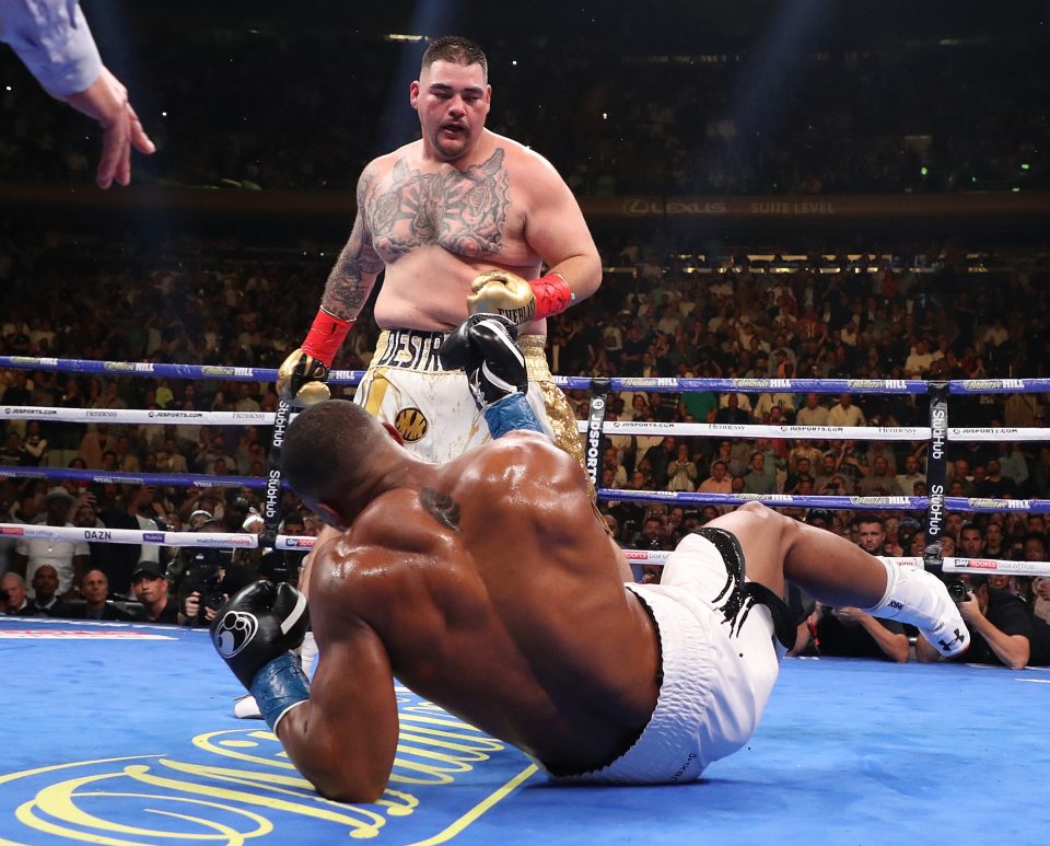  Andy Ruiz Jr floored Anthony Joshua FOUR times before the fight was stopped in the seventh