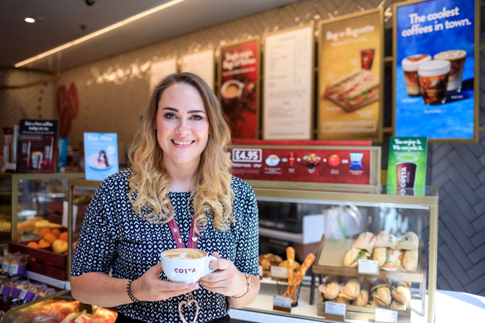  Cup Winner Victoria started at Costa as a barista but is now a boss