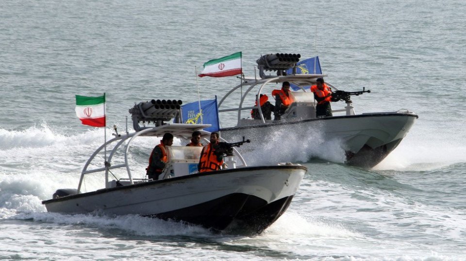  Iranian high-speed boats were involved in the seizure of the merchant ship