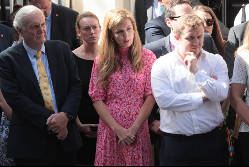  Carrie watching Boris' first speech in Downing Street last week