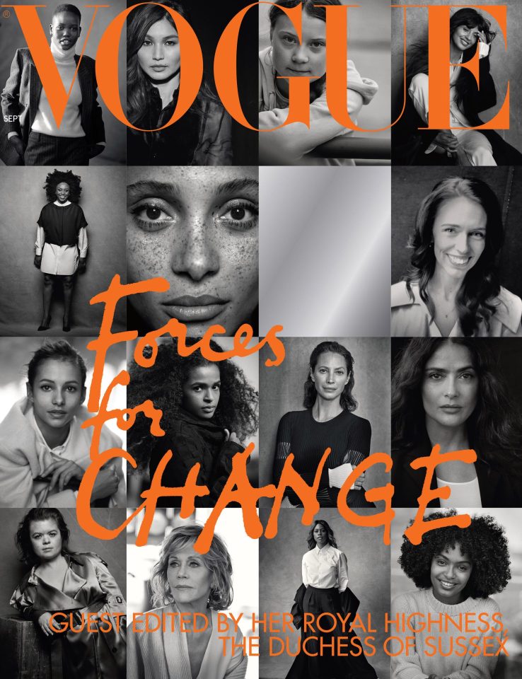  Meghan's front cover included 15 people who inspire her