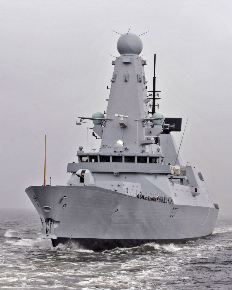  HMS Duncan, a Type 45 Destroyer, which has arrived in the Strait of Hormuz to protect British ships