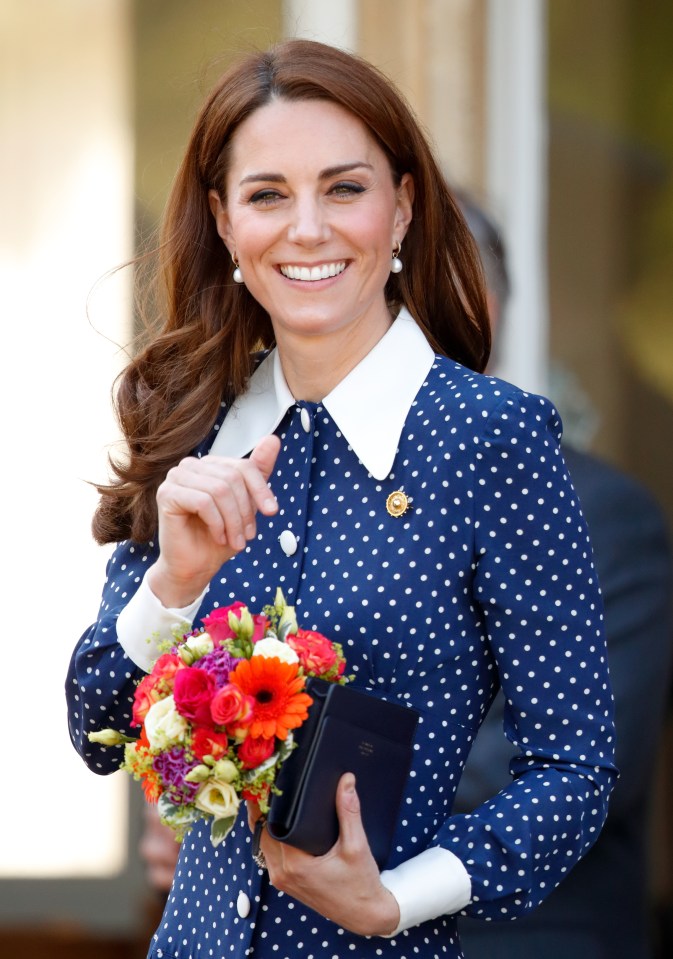  Kate appeared to have slightly darker locks in May