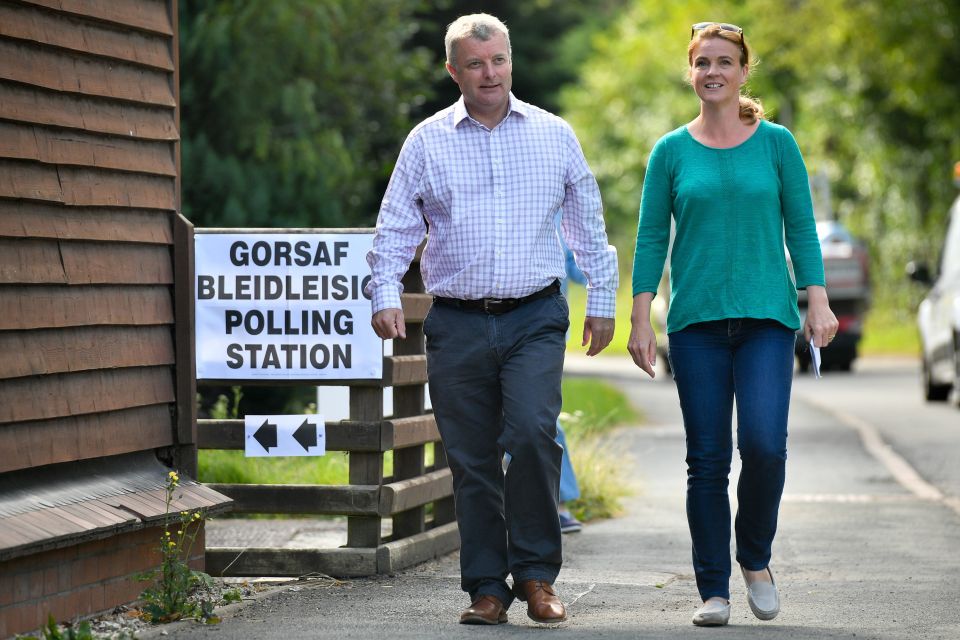  Chris Davies and wife Liz casting their votes today