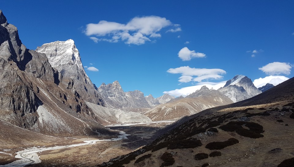  A mountain pass at Dughla, 15,000ft up in the Himalayas, by Charles Dewhurst en route to Mount Everest