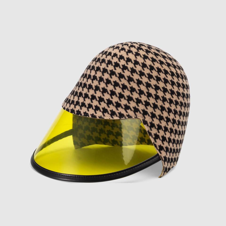  A £400 houndstooth visor is among the other bizarre style options