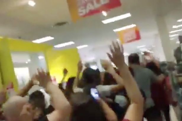  This is the terrifying moment people ran out of the Cielo Vista Mall with their hands up after reports of an active shooter