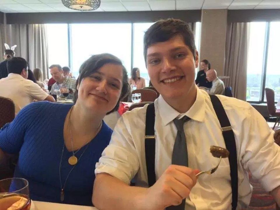  Sick Dayton shooter Connor Betts, right, with his sister Megan - who was among his victims