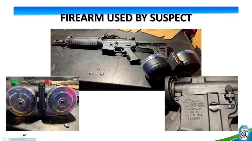  Police released images of the modified automatic rifle used by Betts during his killing spree