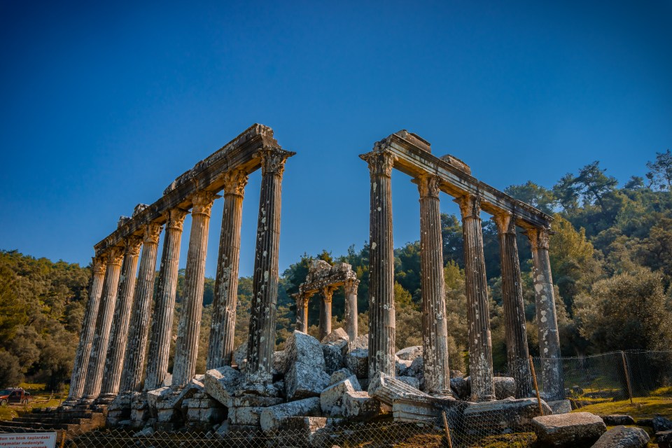  Euromus is famous for its well-preserved Temple of Zeus Lepsinos