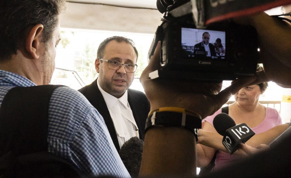  The girl's former lawyer, Andreas Pittadjis, spoke outside court today after quitting his role due to a disagreement with his client's family