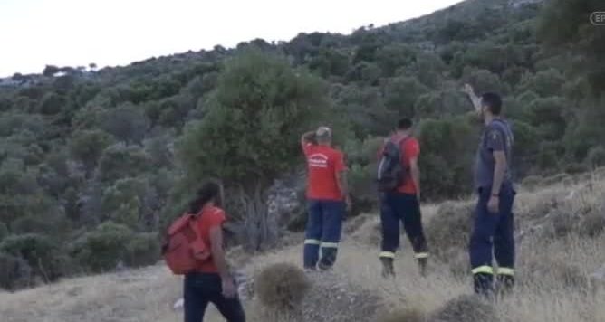 Rescue teams searching in the ravine today