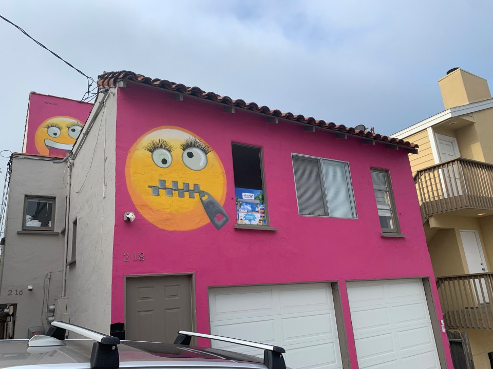  Susan was shocked to discover that Kathryn had painted her walls bright pink and added large yellow emojis with eyelashes and a zip for a mouth