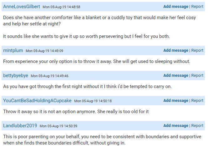 Other Mumsnet users have accused the woman of ‘poor parenting’