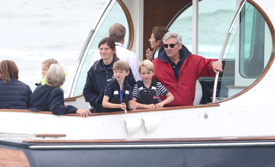 The young royal appeared just at home on a yacht as his parents