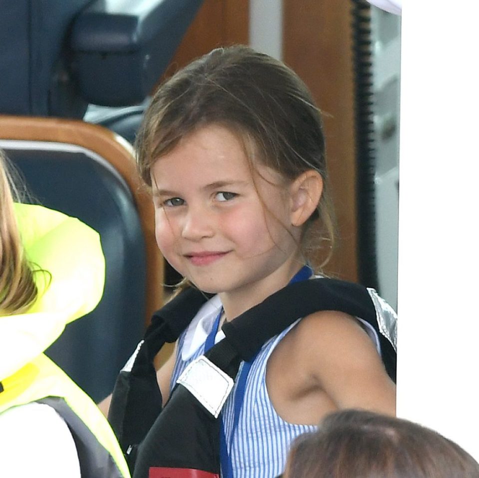 Princess Charlotte was also with her family for the day out on the water