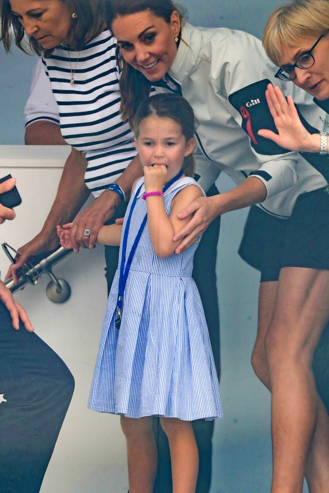 Princess Charlotte and Prince George were supporting their parents in the charity race on the Isle of Wight