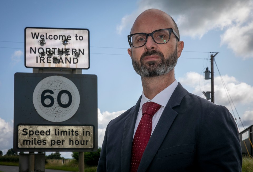  The Sun's Oliver Harvey visits the Border of UK and Ireland to discover what residents think will happen in the event of a No Deal Brexit. Riddled with bullet holes the Border Sign at Derrylin Co Fermanagh