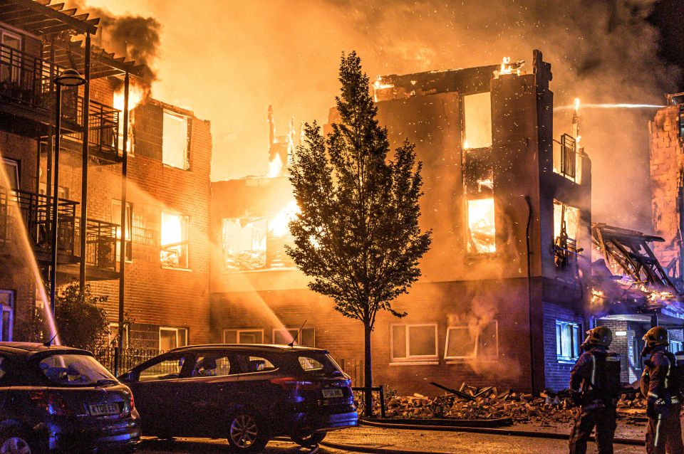  More than 150 people had to be evacuated from the supported living complex overnight as the blaze ripped through it