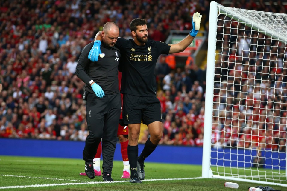  Alisson is set to miss 'a few weeks' with his injury, says Liverpool boss Jurgen Klopp