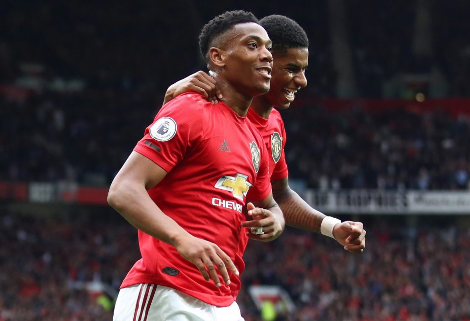  Marcus Rashford and Anthony Martial bagged three between them against Chelsea