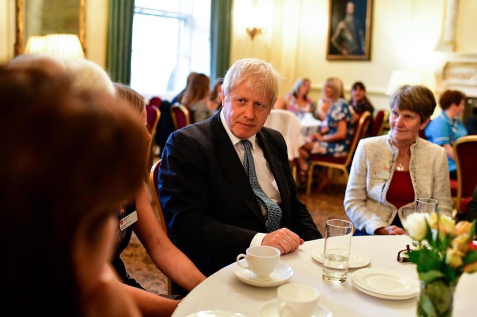  Boris Johnson hosted a reception at Downing Street to thank hospice staff