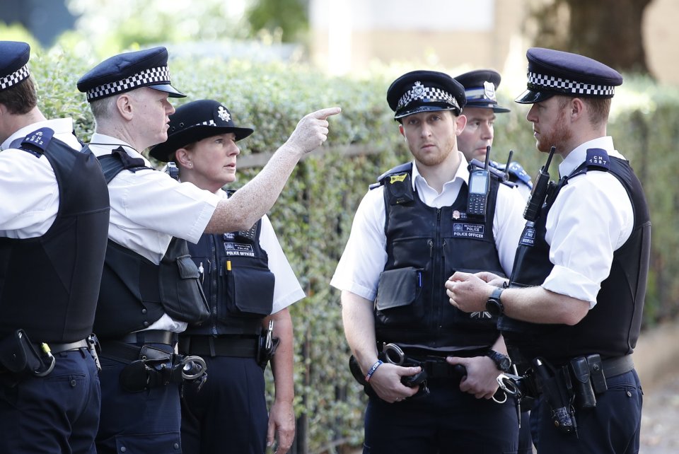  Police on the scene following the fatal stabbing of a teenager last night