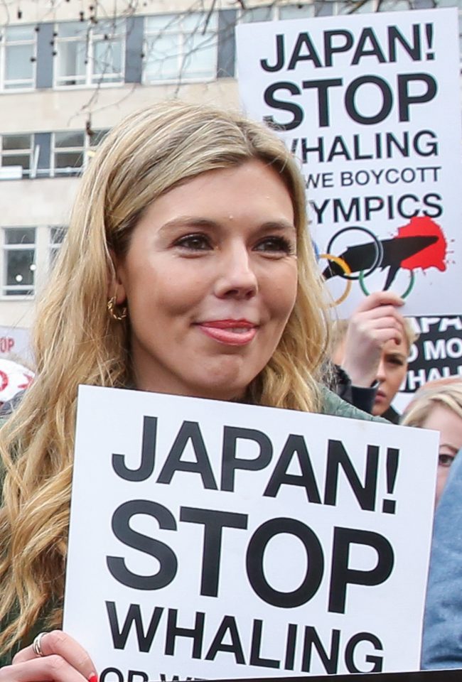  Carrie is a well-known animal rights activist - and has attended a rally with Boris' dad Stanley too