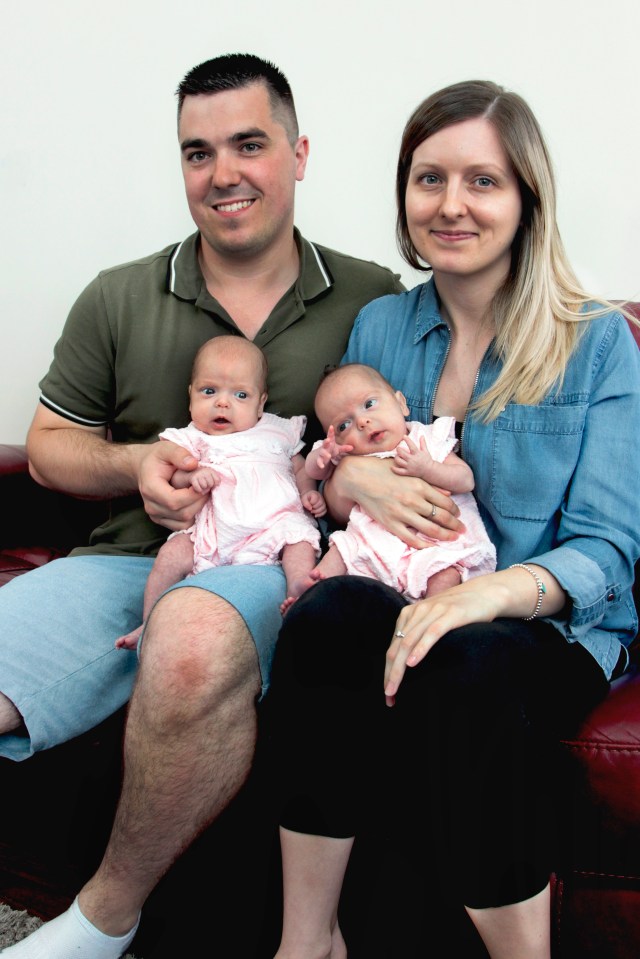 Laura and partner Rich brought the twins home in July