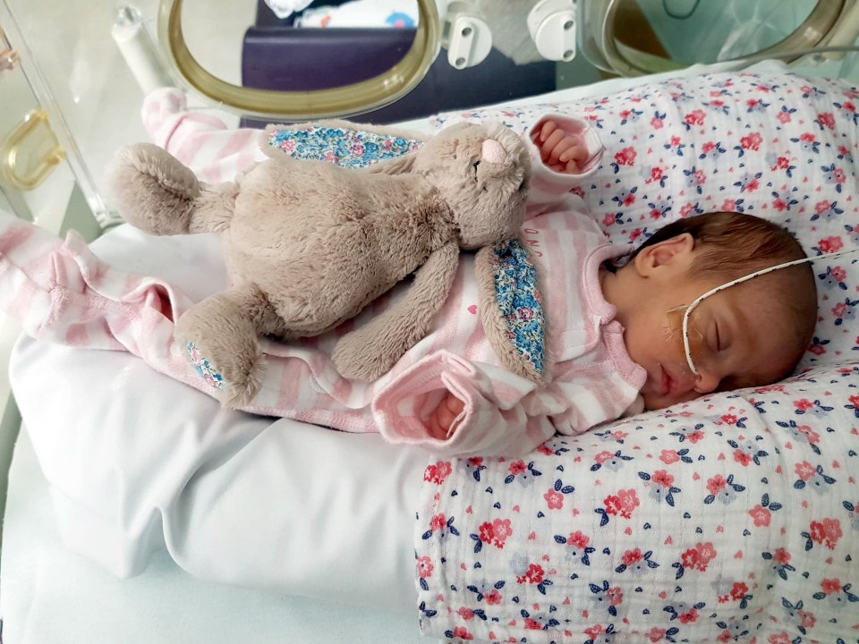 The twins had to remain in hospital for ten weeks after being born to recover