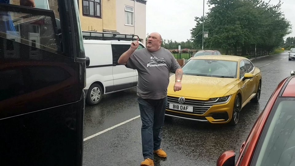  Drivers were forced to queue behind the furious 'oaf' driver in Warrington, Cheshire