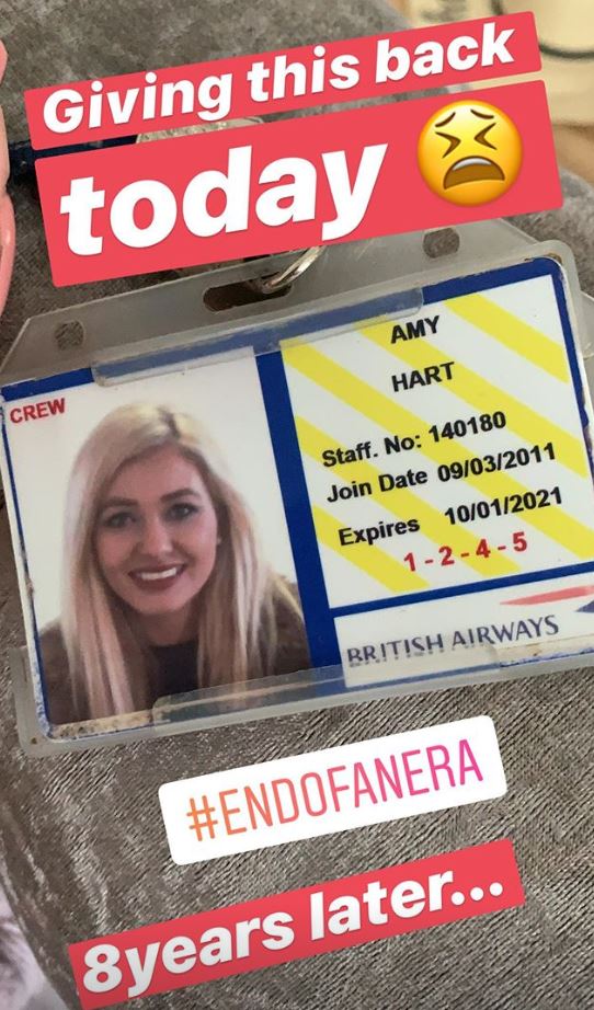  The reality star shared a photo of her work pass