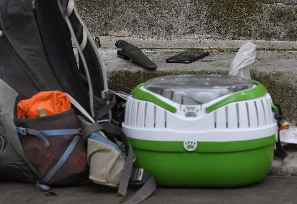 Items were left outside the church in central London