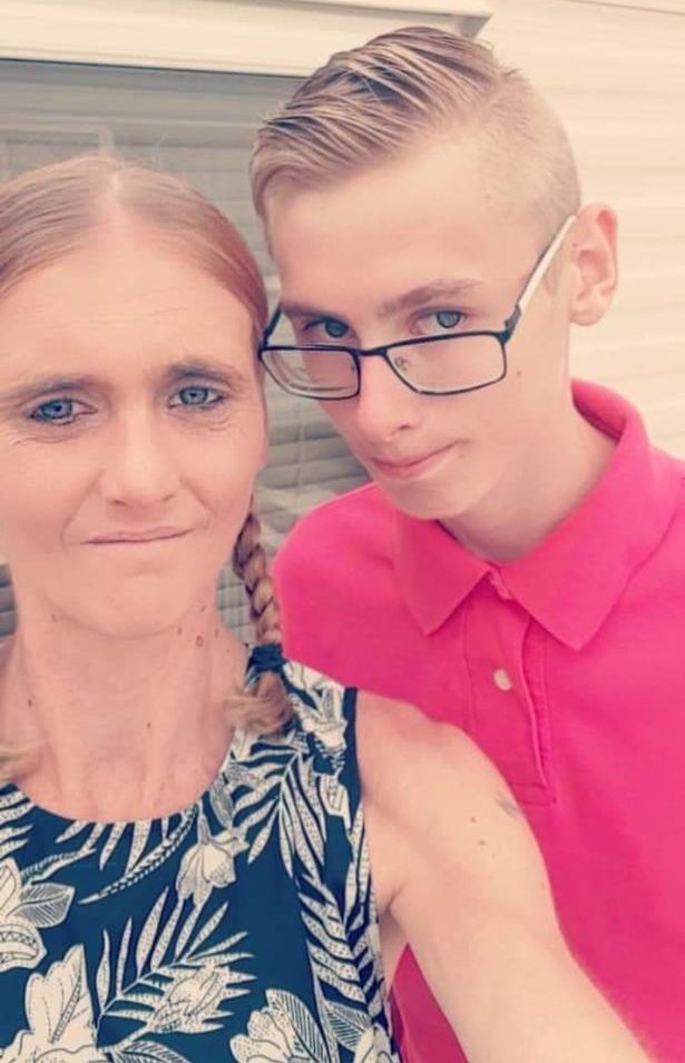  Alison with her son Ryan, 16, who has been left devastated at his mum's sudden death